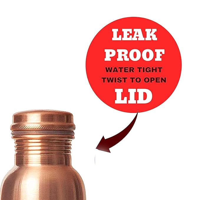 Peacock Copper Bottle | 1 Litre | Plain | Improves Digestion