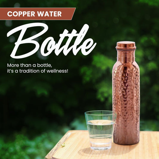 Copper Bottle | 1.2 Litre | Plain | Improves Digestion