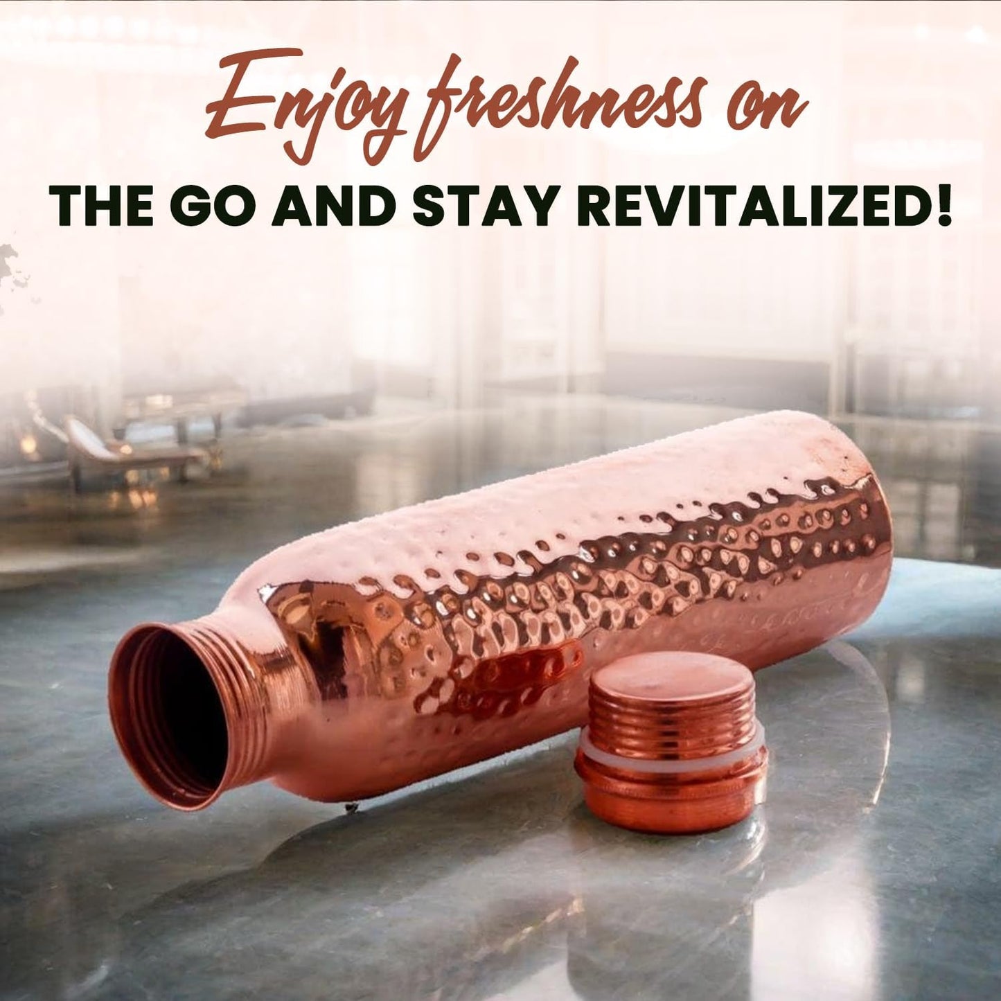Copper Bottle | 1.2 Litre | Plain | Improves Digestion